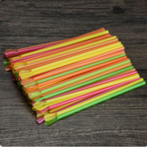 Plastic Rietjes Lepel - Spoon straws -  Drinkrietjes 100 stuks