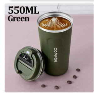 Travel Thermosfles - Groen- 550 ML- Temperatuur display