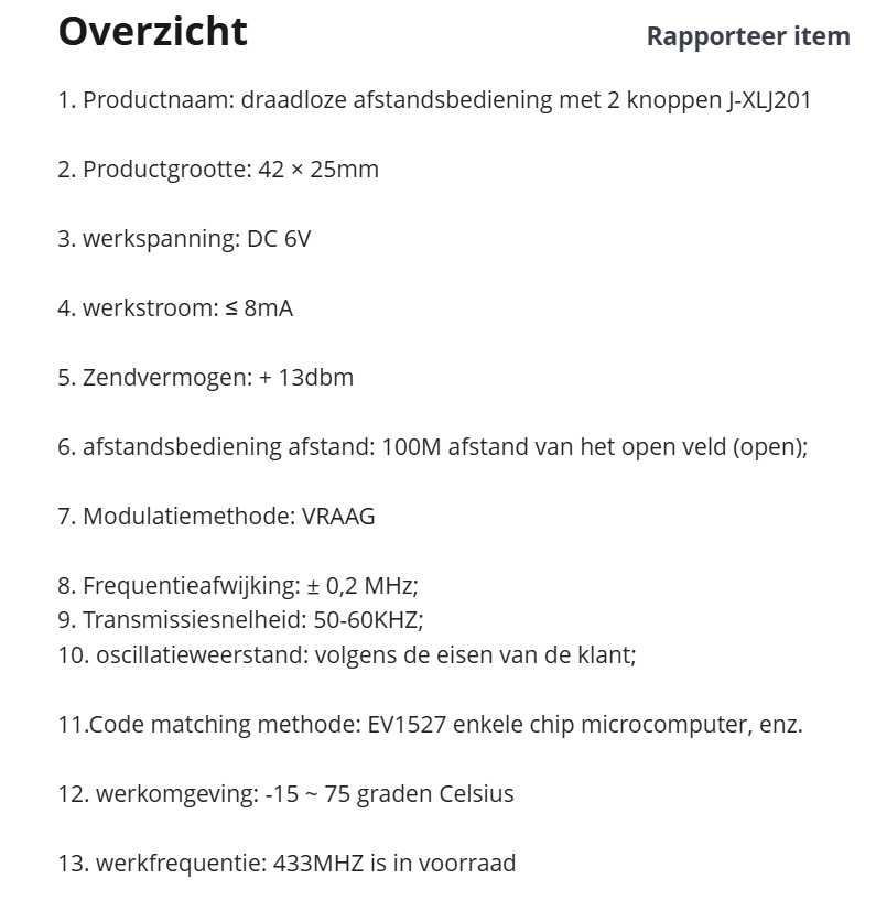 Universele Draadloze Afstandsbediening Dc 12V - Afbeelding 3