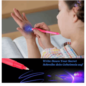Onzichtbare inktpen 12-delig, met UV-licht
